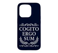 Carcasa para iPhone 15 Pro Cogito Ergo Sum Filosofía Latina Creo Que por lo Tanto Soy