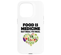 Carcasa para iPhone 15 Pro Comida Medicina Come Real para Sanar Vegano