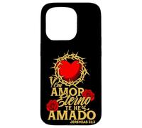 Carcasa para iPhone 15 Pro con Amor Eterno te he Amado, versículo Jeremías 31:3