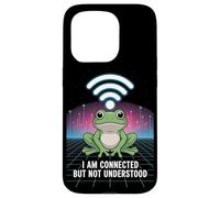 Carcasa para iPhone 15 Pro Connected But Not Understood - Absurd Frog WiFi Vaporwave