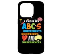 Carcasa para iPhone 15 Pro Conozco el Analista de análisis de Comportamiento aplicado ABA de mi ABC