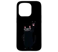 Carcasa para iPhone 15 Pro Cool Cat Vintage Style Black Cat Rock On Gafas de Sol Diseño