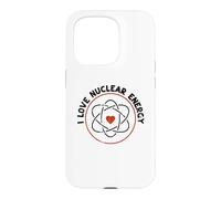 Carcasa para iPhone 15 Pro Corazón de molécula de Signo atómico - Amo a los Maestros de energía Nuclear