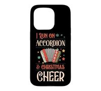 Carcasa para iPhone 15 Pro Corro en acordeón y Navidad Cheer Matching X-Mas Squad