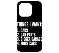 Carcasa para iPhone 15 Pro Cosas Que Quiero Coches Garaje Piezas de Coche Drift Car Racer Car Guy