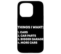 Carcasa para iPhone 15 Pro Cosas Que Quiero Coches Garaje Piezas de Coche Drift Car Racer Car Guy