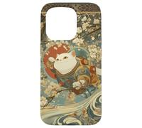 Carcasa para iPhone 15 Pro Cosmic Cat Ukiyo E Espacio Japonés Neko