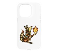 Carcasa para iPhone 15 Pro Coyote roba Fuego Leyenda nativa Americana