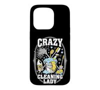 Carcasa para iPhone 15 Pro Crazy Cleaning Lady Conserje