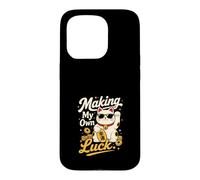 Carcasa para iPhone 15 Pro Creando Mi Propia Suerte - Gato de la Fortuna