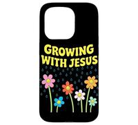 Carcasa para iPhone 15 Pro Creciendo con Jesús Cita Inspiradora Cristiana Adoración