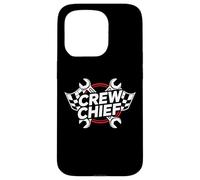 Carcasa para iPhone 15 Pro Crew Chief Racing Pit Crew Wrenches Checkered Flag