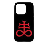 Carcasa para iPhone 15 Pro Cruz Satánica Rojo Sigil Azufre