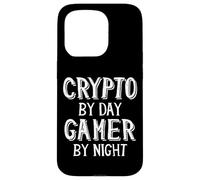 Carcasa para iPhone 15 Pro Crypto by Day Gamer by Night Bitcoin Cryptocurrency NFT Game