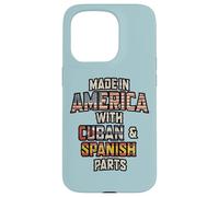Carcasa para iPhone 15 Pro Cubano y España Made In America Mix Heritage Vintage