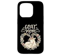 Carcasa para iPhone 15 Pro Cute Floral Goat Mom Homestead Farmer Mother