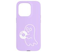 Carcasa para iPhone 15 Pro Cute Ghost Holding Vinyl Record Music Graphic - Lila