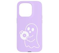 Carcasa para iPhone 15 Pro Cute Ghost Holding Vinyl Record Music Graphic - Lila