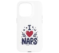 Carcasa para iPhone 15 Pro Cute I Heart Naps Design for Moms, Sleepy Girl Funny Mom