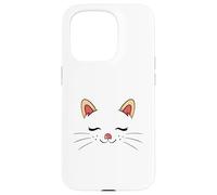Carcasa para iPhone 15 Pro Cute Sleepy Cat Face Adorable Feline Kitty Lover