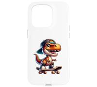 Carcasa para iPhone 15 Pro Cute T-Rex Skateboard Baby Dinosaur Cartoon for Kids