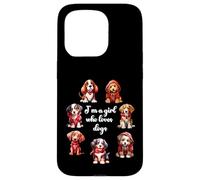 Carcasa para iPhone 15 Pro Cute Valentines Day Puppy Love - Soy una Chica Que ama a los Perros