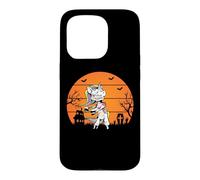 Carcasa para iPhone 15 Pro Dabbing Unicornio Esqueleto Halloween Danza Pose Scary Dab