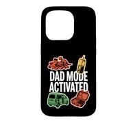 Carcasa para iPhone 15 Pro Dad Mode Activated Funny Fatherhood Minivan Parent Graphic