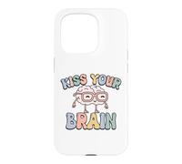 Carcasa para iPhone 15 Pro Dale un Beso a tu Cerebro, inspira, educa, Genial, Retro, Vintage