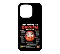 Carcasa para iPhone 15 Pro Daruma Doll anatomía Japonesa Buena Suerte ilustración artística