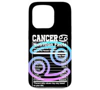 Carcasa para iPhone 15 Pro Datos Nutricionales del Cáncer Signo del Zodíaco Astrología Azul Púrpura