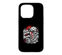 Carcasa para iPhone 15 Pro De la Profundidad a la floración Koi Fish Lotus Rising