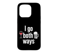 Carcasa para iPhone 15 Pro Dicho Divertido Ambos Maneras Cerveza Sarcástico Humorístico