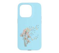 Carcasa para iPhone 15 Pro Dientes de león y Mahjong Tiles Bam Crak Dots Make A Wish Flower