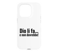 Carcasa para iPhone 15 Pro DIO li FA e Non dovrebbe Cita irónica Minimalista