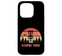 Carcasa para iPhone 15 Pro Disc Golf Stupid Tree Vintage Disc Sport Frisbee Saying