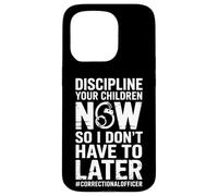 Carcasa para iPhone 15 Pro Disciplina Divertida Que Sus Hijos Dicen Oficial correccional