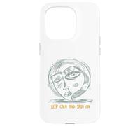Carcasa para iPhone 15 Pro Disco de Vinilo Humor Keep Calm and Spin On