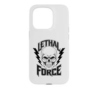 Carcasa para iPhone 15 Pro Diseño de Calavera de Fuerza letal - Bold Lightning Bolt Gothic