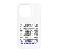 Carcasa para iPhone 15 Pro Diseño de código Binario Be Different | Programador de codificación Nerd IT