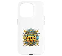 Carcasa para iPhone 15 Pro Diseño de Estilo de energía Industrial impulsada por la Fuerza Laboral