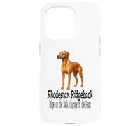 Carcasa para iPhone 15 Pro Diseño de Mascota de Perro Rhodesian Ridgeback con Coraje en el corazón