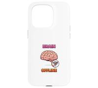 Carcasa para iPhone 15 Pro Diseño Divertido del Humor tecnológico del Cerebro Fuera de línea