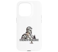 Carcasa para iPhone 15 Pro Diseño Espartano de Guerrero de Fuerza en Silencio