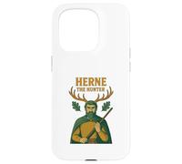 Carcasa para iPhone 15 Pro Diseño folclórico de Herne The Hunter English Woodland Spirit