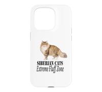 Carcasa para iPhone 15 Pro Diseño para dueños de Gatos Siberian Cats Extreme Fluff Zone