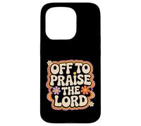 Carcasa para iPhone 15 Pro Diseño Retro de fe Cristiana Off To Praise The Lord