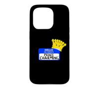 Carcasa para iPhone 15 Pro Disfraz de Halloween fácil con Texto en inglés «My Name Is Prince»