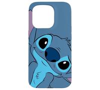 Carcasa para iPhone 15 Pro Disney Lilo and Stitch Cute Stitch Face Gris pizarra