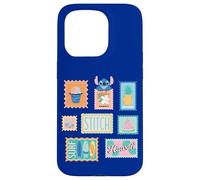 Carcasa para iPhone 15 Pro Disney Stitch Hawai'i Summer Stamps Tropical Beach Vacation
